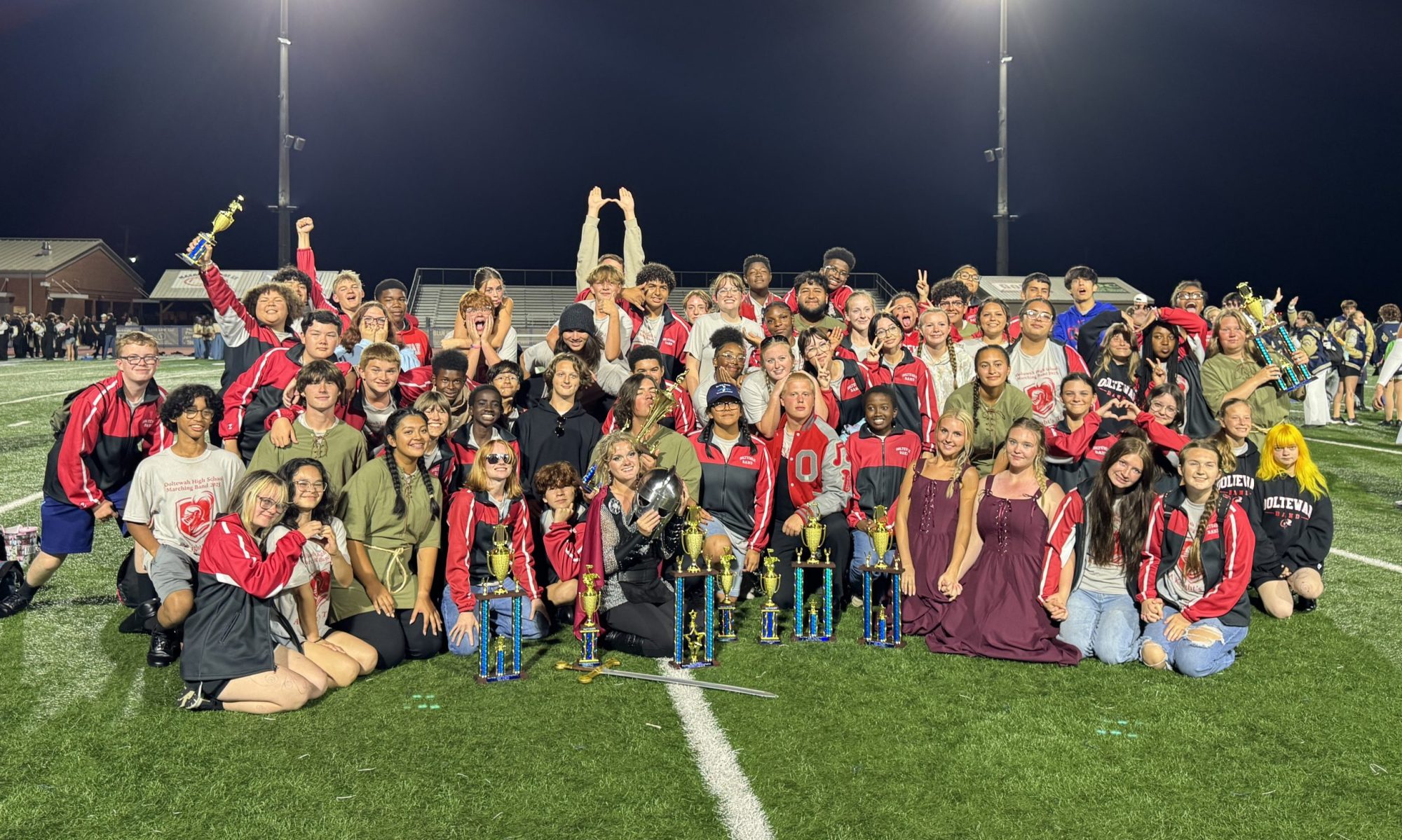 The Ooltewah High School Band at the Blue Ridge Mountain Marching Invitational in 2025